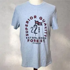 【ジャックウィルス】L/Tシャツ/ブルー/フロントプリント/クールネック/半袖