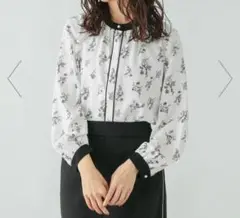 お手入れラクラクパイピングブラウス XL