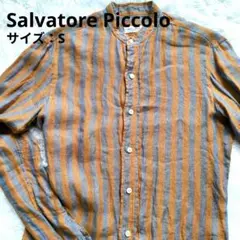 Salvatore Piccolo バンドカラーシャツ ストライプ 長袖 S