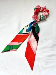 エルメス シルク マルチカラー シュシュ