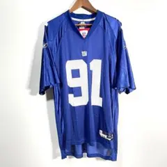 NFL リーボック アメフト ジャイアンツ ゲームシャツ 青 ブルー e560