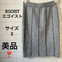 【EGOIST】台形ひざ丈スカート ストライプM