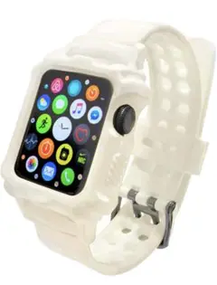 アップルウォッチ バンド apple watch ベルト シリコン ホワイト
