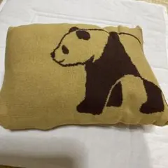 パンダ編み模様のリラックスクッション