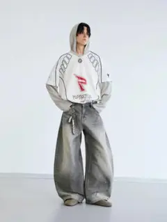 PEOPLESTYLE ワイドデニム パンツ y2k opium