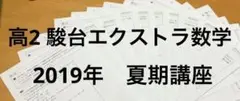 駿台　高2　エクストラ数学　井辺先生　2019年　夏期　解答