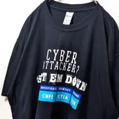 ギルダン ECカウンシル サイバーアタッカー Tシャツ ブラック黒 XL古着