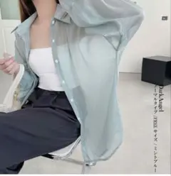Dark Angel シースルー シャツ ホワイト＆ミントグリーン 2枚セット