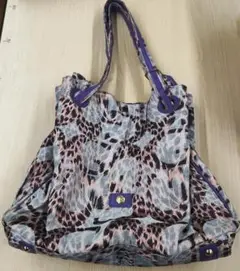 LINATE　ANN　レオパード柄　キャンバス　ハンドバッグ