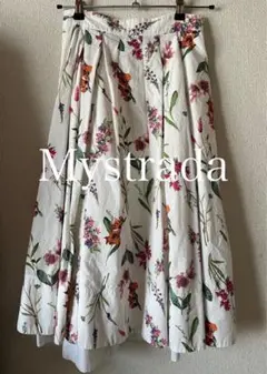 Mystrada 花柄白スカート