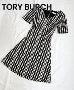 【未使用】トリーバーチ TORY BURCH ドット柄 ワンピース 膝丈