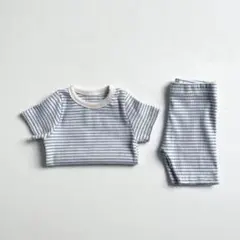 KEITOS リブボーダー半袖セットアップ