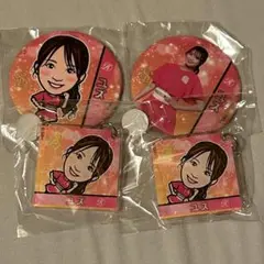 若鷹ガチャ ハニーズ ユズ 缶バッジ アクキー セット