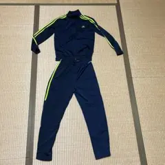 adidas ジャージ ネイビー/ライム サイズ150