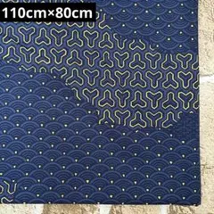 シーチング生地 和柄 ネイビー 110cm×80cm