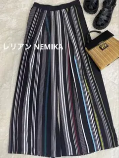 レリアン ネミカ ゆったり きれい色 ワイドパンツ ガウチョパンツ