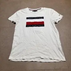 Tommy Hilfiger 半袖　tシャツ　白　ホワイト　ロゴ　M
