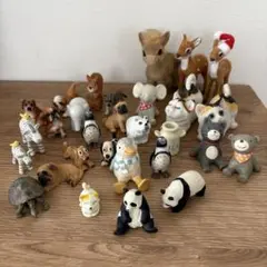 動物の陶器製置物セット