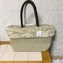 ファー付 トートバック 新品