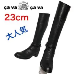 ★大人気★サヴァサヴァ ロングブーツ ベルト サイドジップ チャンキーヒール