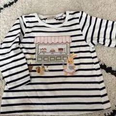 petit main ストライプ柄 Tシャツ 80cm