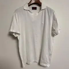 kappa ホワイト コットン ポロシャツ Lサイズ