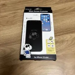 スヌーピー iPhone12 mini スクリーンプロテクター ジョークール