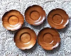 天然木　茶托　5枚セット