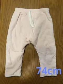 プチバトー　オーガニックコットン ピンクパンツ 12m 74cm