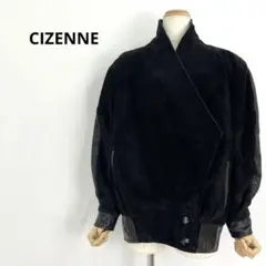 90s 古着女子 本革 レザージャケット スェード ブルゾン ヴィンテージ 黒