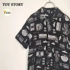 TOY STORY　トイ・ストーリー　アロハシャツ　ブラック　ヴィンテージ　M