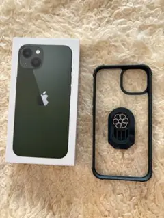 エアージェイ AIR-J iPhone 13 Pro用カバーリング付き グリーン