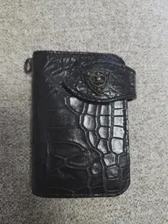 SAAD クロコダイル 型押しウォレット 長財布 長財布 メンズ クロコ 型押し 財布 レディース 本革 ラウンド