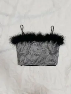 【美品】MELT THE LADY パイソン ファー キャミソール BLACK