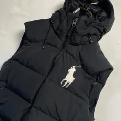 美品　ポロラルフローレン ビッグポニー　ダウンベスト　黒　175/96A　M