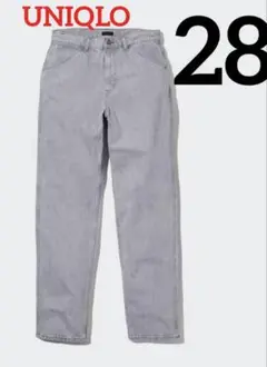 ワイドフィットジーンズ ユニクロ　グレー　UNIQLO デニムパンツ　gu