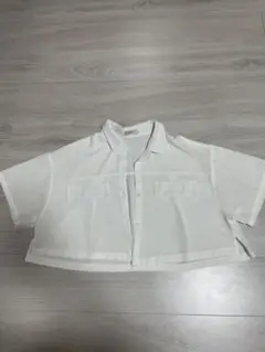 2PINK 白 シャツ ショート丈 Lサイズ