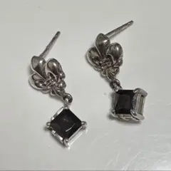 DUB シルバー　ブラック　ピアス