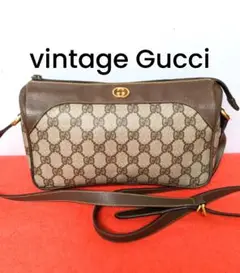 美品 極希少!Gucci GG柄ビンテージショルダーバッグ オールドグッチ レア