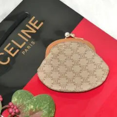 【美品】CELINE セリーヌ コインケース がま口 マカダム