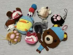 ぬいぐるみ　マスコット　ストラップ　10個セット