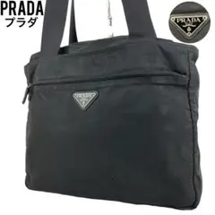 ✨良品 PRADA プラダ トートバッグ ブラック 黒 手提げ 肩掛け 大容量