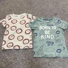 Ｈ＆M キッズ Tシャツ 2枚セット ライオン柄　動物柄