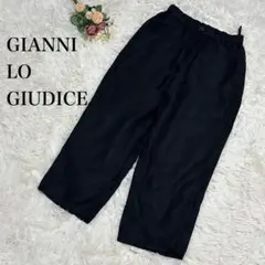 【ジャンニロジュディチェ】ワイドパンツ　黒　ブラック　ボトムス　レディース　36