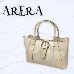 【ARERA】アリーラ レディース ハンドバッグ ベルト ホワイト