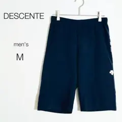 【デサント】ハーフパンツ【М】ネイビー スポーツウエア ウエストゴム 美品