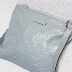 【新品未使用】GUCCI シマレザー ショルダーバッグ