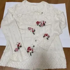 ピンクハウスお花モチーフカーディガン