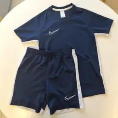 Nike DRI-FIT キッズ　ネイビー×ホワイト　セットアップ　Sサイズ