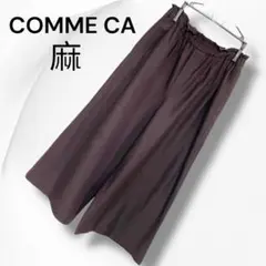 COMME CA コムサ 麻 リネン ワイドパンツ 幅広 ズボン 7